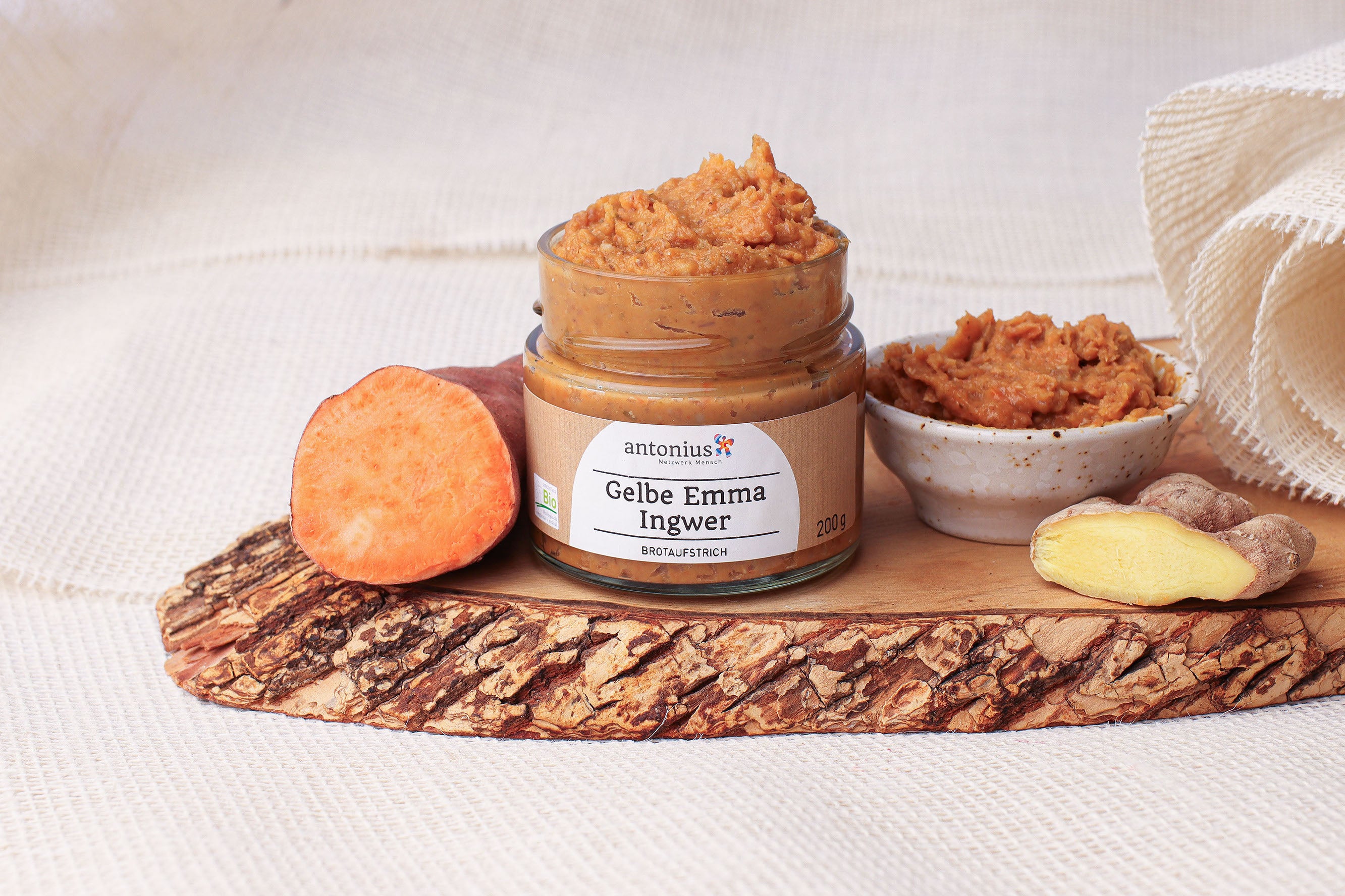 Emmer-Brotaufstrich "Gelbe Emma Ingwer"