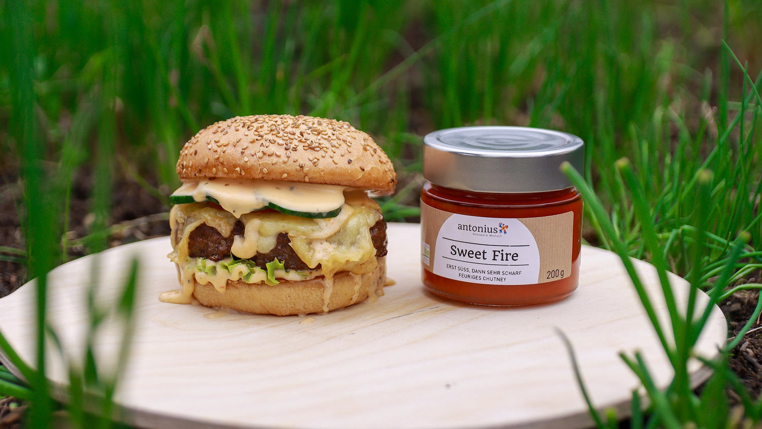 Feuriger Chili Cheese Rindfleisch Burger