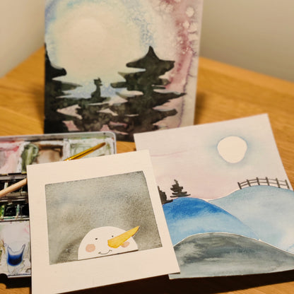 Winter Aquarellmalkurs für Kinder