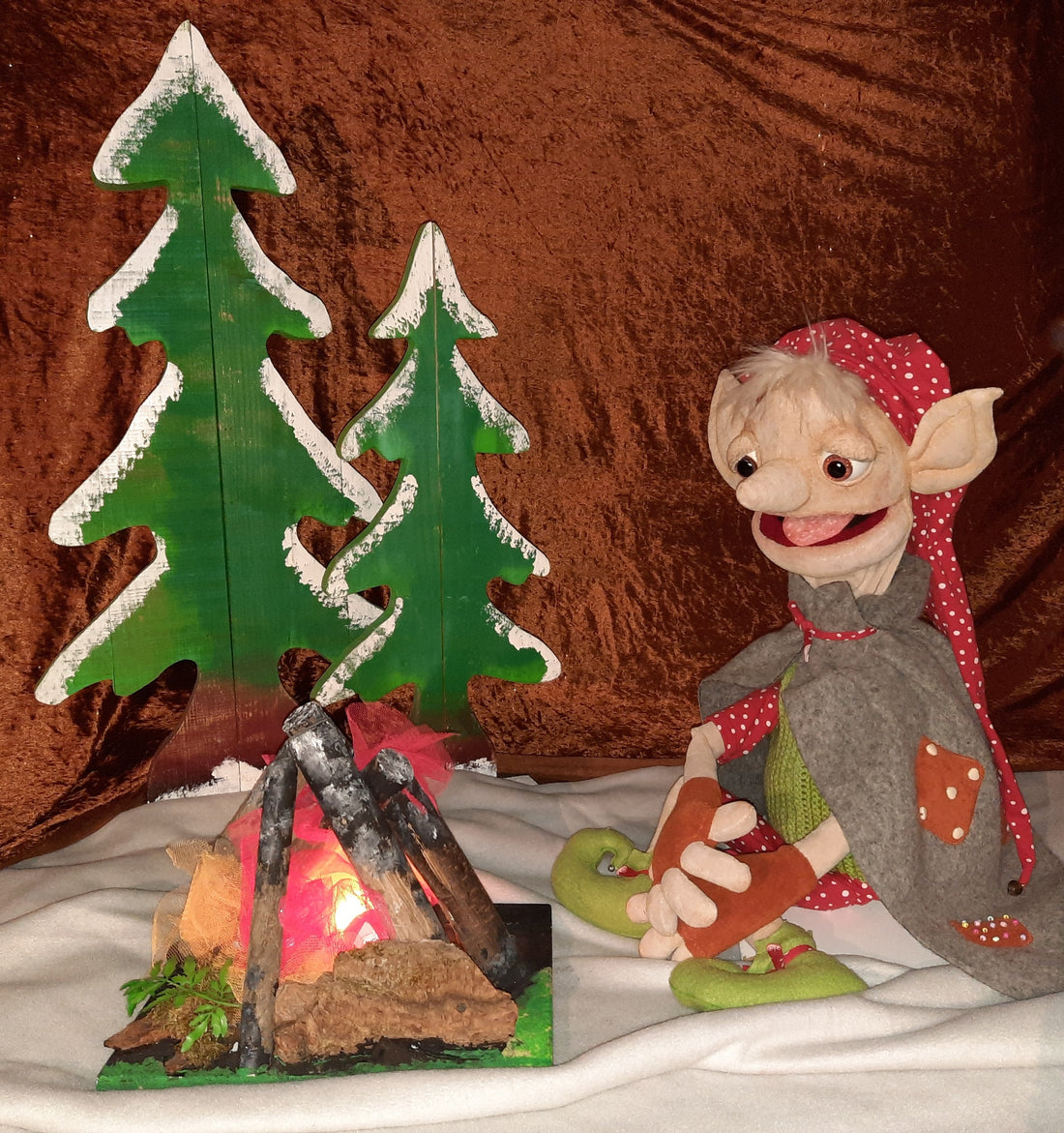Theater Kistenhausen für Familien am Adventsmarkt